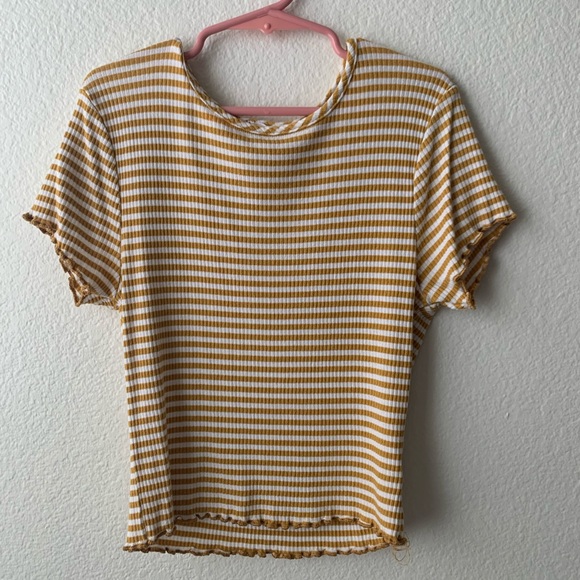 Full Tilt Striped Crop Top SZ S - Picture 4 of 4